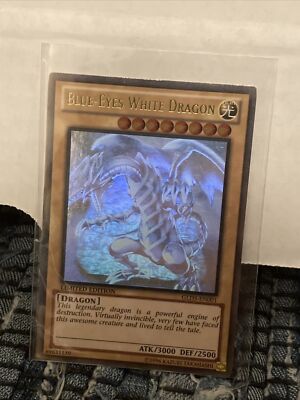 Yu-Gi-Oh! Blue-Eyes White Dragon GLD5-EN001 Ghost Rare Limited Edition EX-image