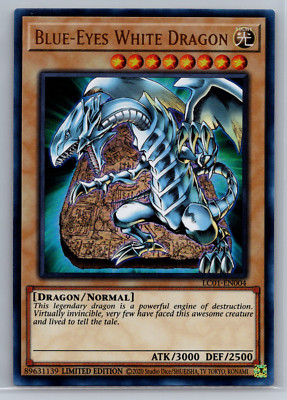 YUGIOH TCG Blue-Eyes White Dragon LC01-EN004  Rare Holo Limited Edition NM 004-image