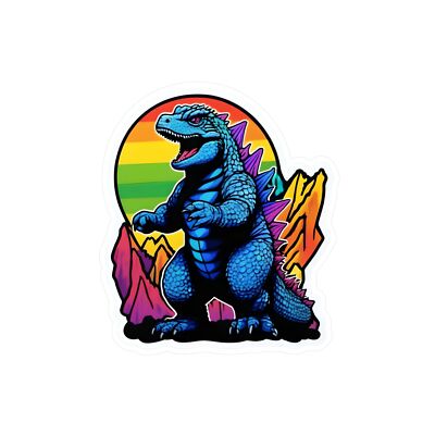 Pridezilla Sticker - Godzilla Sticker - Rainbow Godzilla PRIDE-image