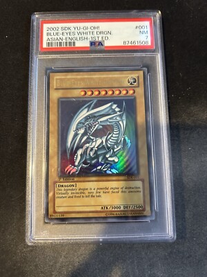 Blue-Eyes White Dragon SDK-001 1st Edition - Asian English - PSA 7 NM-image