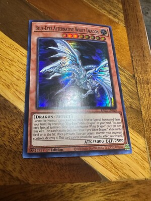Blue-Eyes Alternative White Dragon RA02-EN010 1st Edition Super Rare NM + BONUS-image