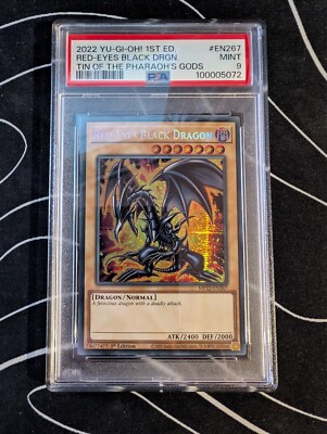 PSA 9 Red Eyes Black Dragon - MP22 EN266 - Yugioh-image