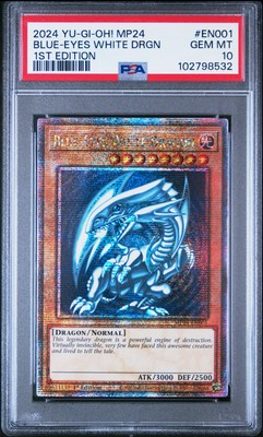 2024 YU-GI-OH! MP24-25TH ANV TIN: DUELING MIRRORS BLUE-EYES WHITE DRAGON PSA 10-image