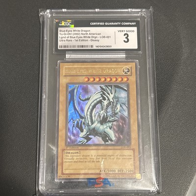 Yu-Gi-Oh! Blue-Eyes White Dragon Legend 1st Edition LOB-001 CGC 3 ENGLISH -image