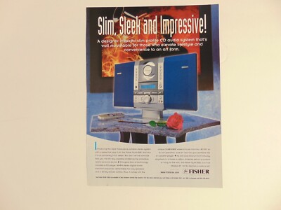 1999 FISHER AUDIO SYSTEM 1500 SLIM SLEEK IMPRESSIVE! art print ad-image