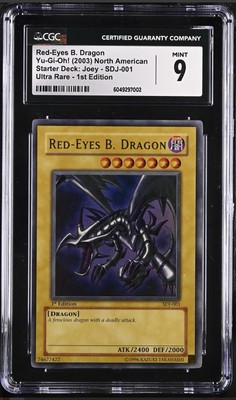 CGC 9 SDJ-001  1st Ed  Red-Eyes B. Dragon - 2003 Yu-Gi-Oh!-image