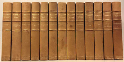 LEATHER Set; WORKS OF WASHINGTON IRVING! (COMPLETE in 40-VOLUMES!)MASSIVE GIFT!-image