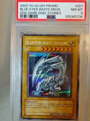 DDS-001 PSA 8 Blue-Eyes White Dragon Yu-Gi-Oh! Prismatic Secret Rare Promo NM MT-image