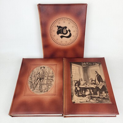 Vintage Teamsters 1976 Las Vegas Convention Set of 3 Leather Bound History Books-image