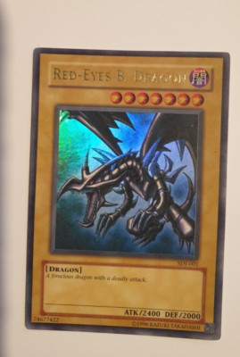 1996- Yu-Gi-Oh - Holo-Card - Red-Eyes B. Dragon - SDJ-001-image