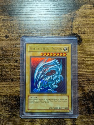 Blue-Eyes White Dragon SDK-001 Ultra Rare Holo Unlimited Yu-Gi-Oh Foil Bleed-image